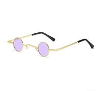PureBowlic Gafas de sol redondas para mujer, con marco de metal de moda con protección UV, ajuste cómodo para ocasiones casuales y formales, varios colores (B)