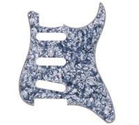 PureBowlic Golpeador de celuloide de 3 capas para guitarra, 11 agujeros, SSS, compatible con guitarras eléctricas, accesorio de repuesto, blanco, negro, crema, perlas (gris perla)