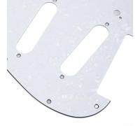 PureBowlic Golpeador de celuloide de 3 capas para guitarra, 11 agujeros, SSS, compatible con guitarras eléctricas, accesorio de repuesto blanco, negro, crema, perlas (perla blanca)
