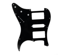 PureBowlic Golpeador de guitarra de 3 capas y 11 agujeros para guitarras estilo SQ, configuración, pieza de repuesto de PVC negro para agujeros de montaje estándar fácil de instalar (negro)