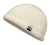 PureBowlic Gorro de punto de invierno para mujer con diseño de letras, gorro de lana cálida para ropa casual de calle, estilo redondo sin ala en negro, blanco, gris, marrón (blanco)