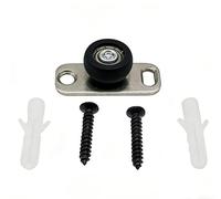 PureBowlic Guía de piso de puerta corrediza de vidrio de acero inoxidable con tapón integrado, soporte inferior de rodillo de puerta de granero resistente para puertas interiores de vidrio de madera