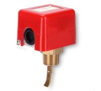 PureBowlic HFS-15/20 Sensor de interruptor de flujo de paleta Carcasa ABS roja 0-100C 10Bar SPDT, para monitoreo de aceite de agua en HVAC Minería Automotriz (HFS-15)