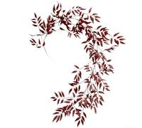 PureBowlic Hojas artificiales de sauce para arco de boda, tallos de vegetación sintética de tela realista para eventos al aire libre, accesorios de fotografía de fiesta en el jardín, flexibles, 35 x