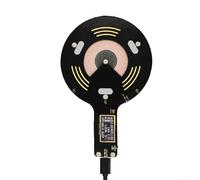 PureBowlic Inalámbrico para probador de cargador con pantalla LCD, medidor de carga rápida USB, voltaje en tiempo real, monitor de temperatura actual, salida de 10 W, cable de 1 m, color negro para