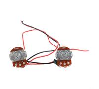 PureBowlic Juego de arnés de cableado PB Bass precableado para ollas grandes de 250 K, control de 1 volumen y 1 tono para kit de repuesto de piezas de guitarra, construcción de metal lista para