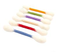 PureBowlic Juguetes interactivos para gatos para hierba gatera orgánica, paquete de 6 ratones de felpa de lana y poliuretano para gatitos de interior, suministros masticables para mascotas para