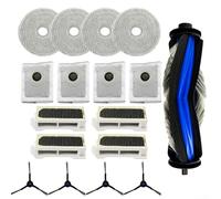 PureBowlic Kit de accesorios compatible con ECOVACS para robot aspirador Deebot, cepillo de rodillo principal, cepillos laterales, trapeador, bolsa de polvo, filtros en blanco y negro, juego completo