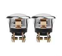 PureBowlic Kit de botones de timbre iluminado, carcasa de metal con cable, luz blanca fría, impermeable, resistente a los rayos UV, para circuitos de 12 V-24 V, instalación para valla de pared de