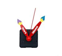 PureBowlic Kit de movimiento de reloj de cuarzo silencioso con gancho, mecanismo de reparación de reloj de pared, eje de 18 mm, rosca de 11 mm para paneles de 5 a 8 mm, instalación de múltiples manos