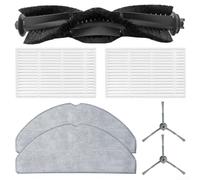 PureBowlic Kit de piezas de repuesto para Haier HSR Home para robot aspirador M3, cepillos laterales, filtros, paños de fregona, juego de microfibra de plástico de nailon, fácil instalación, limpieza