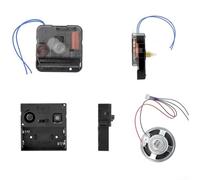 PureBowlic Kit de reparación de movimiento de reloj con manecillas, eje de 13 mm y 17 mm para paneles de 2 a 6 mm, piezas de repuesto para reloj de pared del hogar, proyectos de bricolaje, negro (1)