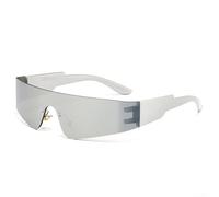 PureBowlic Lentes de sol futuristas para mujer, protección UV400, marco de policarbonato, ligeros, ergonómicos, para montar al aire libre, casual, a la moda, varios colores (02)
