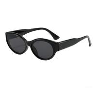 PureBowlic Lentes de sol retro estilo hip hop ovalados con diseño de ojo de gato para mujeres y hombres, protección UV400, marco de policarbonato ligero, lentes de sol de moda para viajes, fiestas