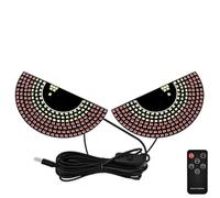 PureBowlic Luz de ojo con símbolo LED para ventana trasera, 14 modos dinámicos, control remoto, lámpara adhesiva alimentada por USB en varios colores para coche, SUV, camión, opciones amarillas, rojas