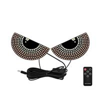 PureBowlic Luz de ojo con símbolo LED para ventana trasera, 14 modos dinámicos, control remoto, lámpara adhesiva alimentada por USB en varios colores para coche, SUV, camión, opciones amarillas, rojas