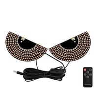 PureBowlic Luz de ojo con símbolo LED para ventana trasera, 14 modos dinámicos, control remoto, lámpara adhesiva alimentada por USB en varios colores para coche, SUV, camión, amarillo, rojo, azul