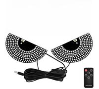 PureBowlic Luz de ojo con símbolo LED para ventana trasera, 14 modos dinámicos, control remoto, lámpara adhesiva alimentada por USB en varios colores para automóvil, SUV, camión, opciones amarillas