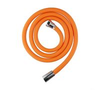 PureBowlic Manguera de ducha de silicona resistente a altas temperaturas con conectores de latón, tubo flexible antienredos de 1,5 m para baño, ajuste estándar de 1/2 pulgada, color naranja