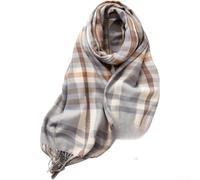 PureBowlic Manta de imitación para invierno, chal de invierno frío coreano | Material de poliéster inspirado en Corea, patrón a cuadros, múltiples opciones de color para un estilo versátil y una