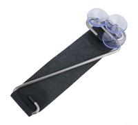 PureBowlic Marco de soporte de guitarra clásica tipo Z, soporte de guitarra de acero inoxidable y cuero para 3 ventosas, soporte plegable para diestros clásicos, flamenco, ukelele 480-650 mm, negro