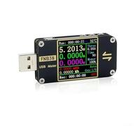 PureBowlic Medidor de corriente y voltaje USB con soporte de protocolo de carga rápida de 100 W, HID para transmisión de datos, monitor de temperatura, protección contra cortocircuitos para análisis