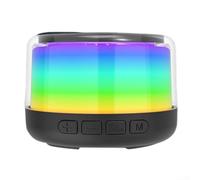 PureBowlic Mini altavoz de carga inalámbrica 5.2 portátil para luz RGB, compacto de 8 x 8 x 5 cm, ABS para boombox para uso en interiores y exteriores, compatible con teléfonos móviles y tabletas
