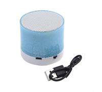 PureBowlic Mini altavoz inalámbrico con luces LED coloridas, portátil para boombox con 300 mAh para batería, sonido de emparejamiento rápido para viajes y uso al aire libre (azul)