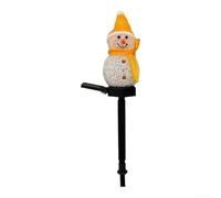 PureBowlic Muñeco de nieve luces solares de jardín al aire libre decoración de Navidad impermeable LED lámpara de estaca IP54 encendido/apagado automático para patio, camino, césped, fiesta, rojo
