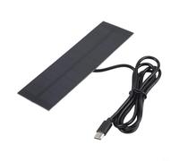PureBowlic Panel de carga solar compacto de 1 W, 5 V, con salida tipo C para baterías de 3,7 V-5 V, cargador portátil para teléfonos móviles, camping, senderismo y aventuras al aire libre, color negro