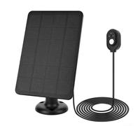 PureBowlic Panel solar de 4 W para Arlo Pro 4/Ultra 2/Pro 3/Pro 5S, estación de carga Monoline de 5 V con cable, suministro compacto al aire libre para cámaras de seguridad (negro)