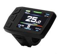 PureBowlic Pantalla LCD a color de bicicleta eléctrica para controlador KT-TF01U, 24V 36V 48V Ebike Panel de instrumentos,Para conector SM, Código de falla de kilometraje de la batería de velocidad en