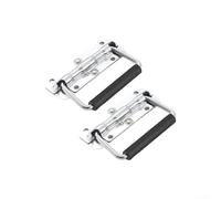 PureBowlic Paquete de 2 manijas plegables con resorte con agarre de goma, caja de metal de 110 mm para cajas de herramientas, cajas de madera, almacenamiento de instrumentos, color negro plateado (110