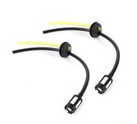 PureBowlic Paquete de 2 tubos de manguera de combustible con filtro para cortador de cepillo, conjunto de tubo de línea de combustible ABS amarillo y negro, 21 cm principal + 10 cm de retorno, para la