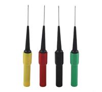 PureBowlic Paquete de 4 sondas de aguja multímetro para plátano de 4 mm para gancho de prueba de vehículo, reparación de automóviles y pruebas eléctricas HVAC, puntas de acero inoxidable reemplazables