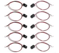 PureBowlic Paquete de 5 sensores de haz de rotura IR de 5 mm, interruptor fotoeléctrico CC 3.6-5.5 V 2 Ms respuesta, para Arduino Robotics Conteo Control Industrial Negro Rango de 25 cm (30 cm)