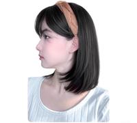 PureBowlic Peluca de cabello sintético para mujer, resistente al calor, con clips BB ajustables, línea capilar natural para colas de caballo y recogidos, 110 g (A)
