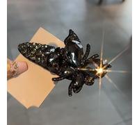 PureBowlic Pinza de pelo de mariposa hecha a mano para mujer, horquilla BB con diamantes de imitación brillantes, elegante y ligera, accesorio para el cabello para peinar flequillo y recogidos, para