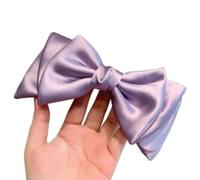 PureBowlic Pinza de pelo hecha a mano para mujer, elegante clip de resorte con agarre seguro, bonita horquilla estilo princesa para uso diario, pasador de tela de 14,5 cm en varios colores (6# morado)