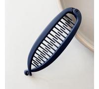 PureBowlic Pinza de pelo retro para mujer, clip de plátano seguro con diseños de malla, accesorios para el cabello de colores vibrantes para reuniones y peinados de uso diario (azul)