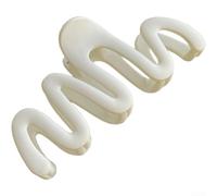 PureBowlic Pinza grande ondulada mate para cabello grueso, color beige