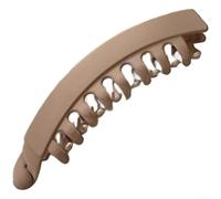 PureBowlic Pinza grande para el pelo de plátano para mujer, accesorio de plástico mate antideslizante para coleta alta, elegante pasador esmerilado de 13 cm en negro café caqui (caqui mate)