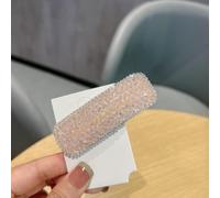 PureBowlic Pinzas para el cabello BB con diamantes de imitación brillantes para mujer, accesorios geométricos para el cabello con agarre seguro, elegantes pasadores para flequillo y peinado lateral