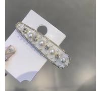 PureBowlic Pinzas para el pelo coreanas con diamantes de imitación para mujer, horquilla lateral geométrica con perlas de imitación, bonito clip BB para flequillo y peinados, accesorios ligeros para