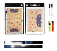 PureBowlic Pizarra magnética de entrenamiento para fútbol, baloncesto, voleibol, hockey, pizarra blanca portátil de estrategia de 38 x 23 cm para marcadores, para soporte, cepilladora de polietileno