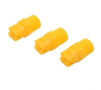 PureBowlic Plástico 1/4 BSPT para la boca macho del hilo plástico amarillo | Paquete de 20 unidades por valor, 1/4 BSPT para rosca macho, patrón de ventilador de 80 grados, plástico resistente al calor