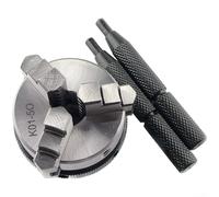 PureBowlic Portabrocas manual K01-50 M14x1.0, portabrocas de acero de alta dureza de 3 mandíbulas de 1 a 33 mm, rango de sujeción para máquinas herramientas de carpintería, diseño compacto con