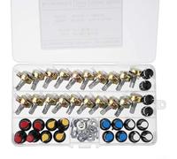 PureBowlic Potenciómetro WH148 para interruptor, juego de resistencias lineales variables de eje de 15 mm, B5K B10K B20K B50K B100K Ohm, perilla moleteada de aleación para ajuste de circuito de