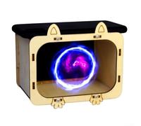 PureBowlic Proyector holográfico 3D DIY para teléfono móvil, de madera para mini kit de teatro para experimentos divertidos y educación, gadget portátil caqui con diseño compacto de 9 x 9,5 x 14 cm
