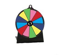 PureBowlic Reble - Rueda de premios giratoria de acrílico arcoíris, juego de lotería de borrado en seco para fiestas, centros comerciales y reuniones juveniles, tablero giratorio interactivo compacto